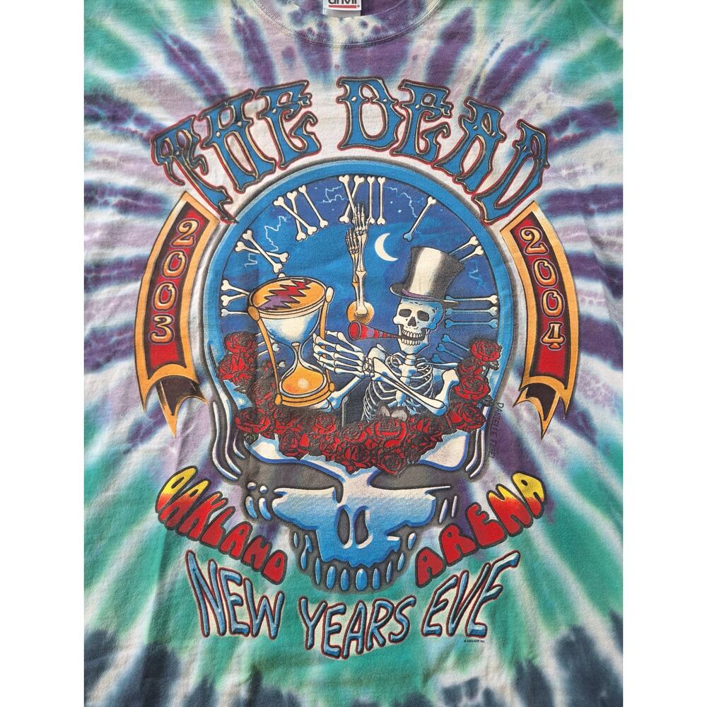 Rare Vintage 2003–2004 Grateful Dead New Years Tye-Dye Shirt Size L Large - Picture 2 of 5